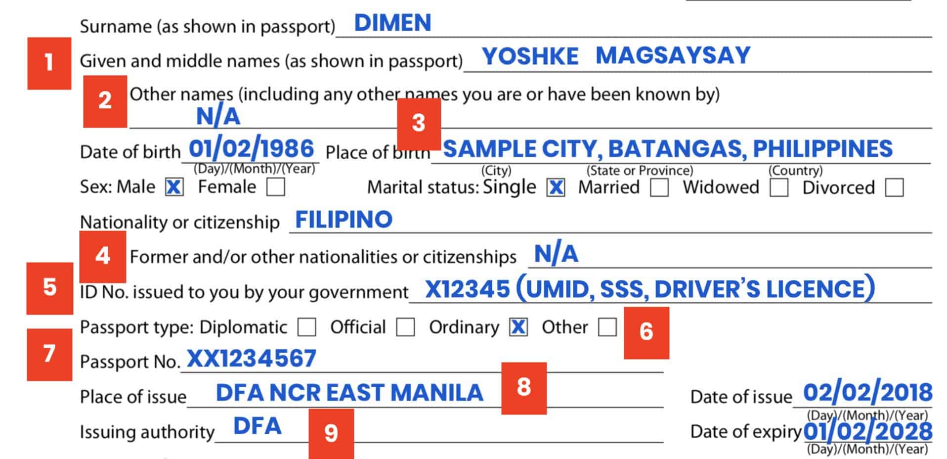 JAPAN VISA APPLICATION FORM Sample How To Fill It Out The Poor 