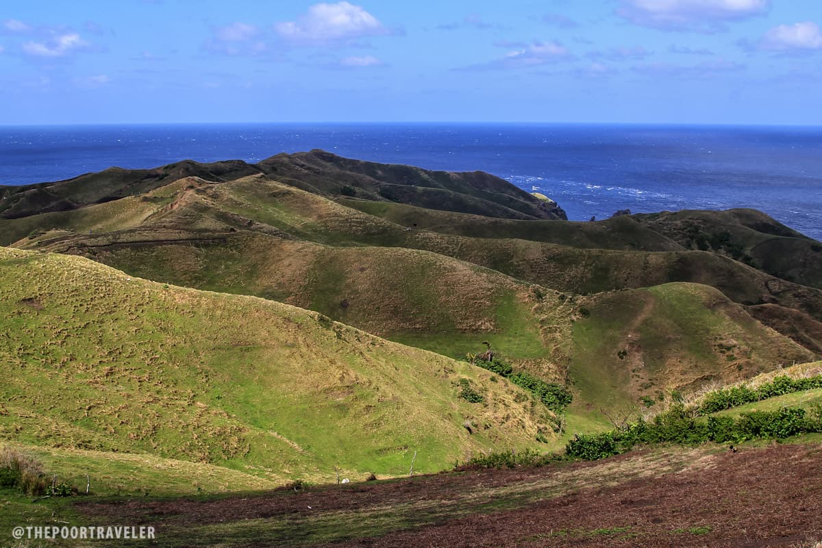 The rolling hills of Vayang face the West Philippine Sea