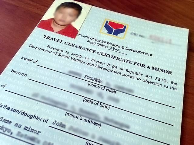 dswd travel clearance for minors domestic flight