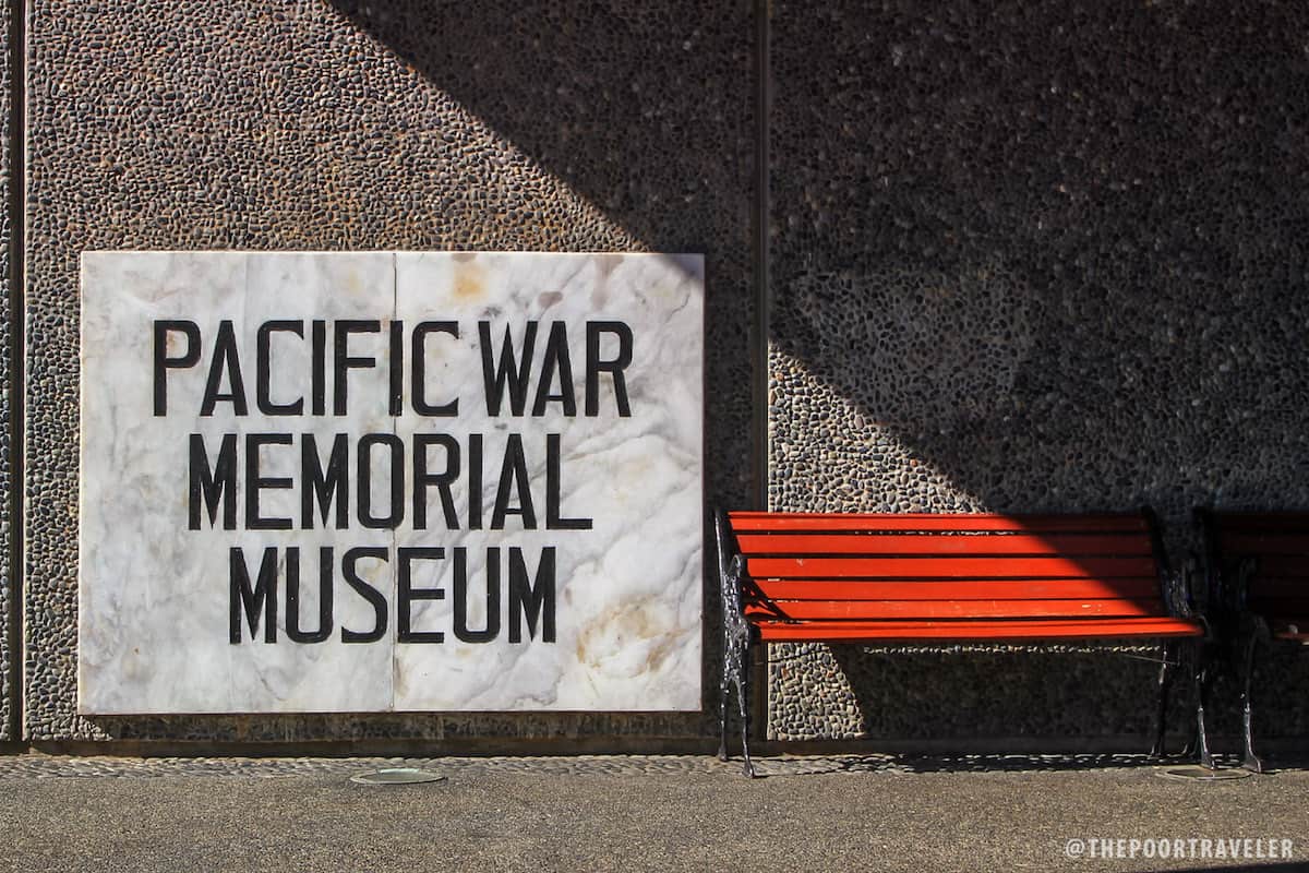 By the entrance to the Pacific War Memorial Museum.
