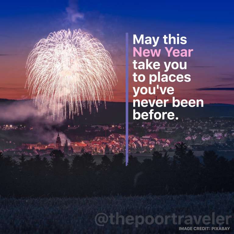 12 NEW YEAR QUOTES, WISHES &amp; GREETINGS for Travelers | The Poor Traveler Itinerary Blog