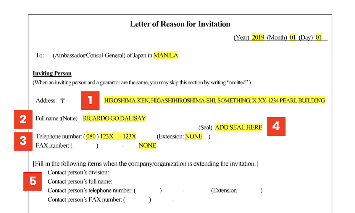 contoh invitation letter
