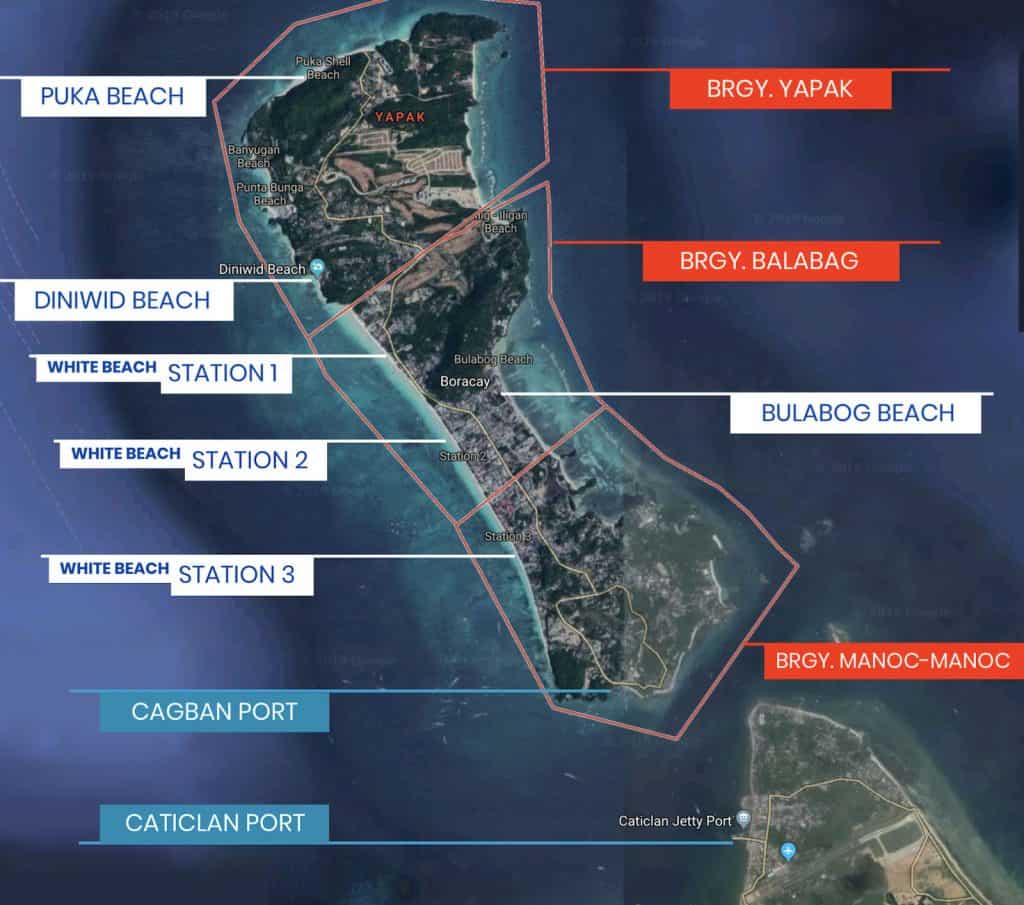 2023 BORACAY TRAVEL GUIDE With Requirements Sample Itinerary Budget   Boracay Island Map 1024x905 