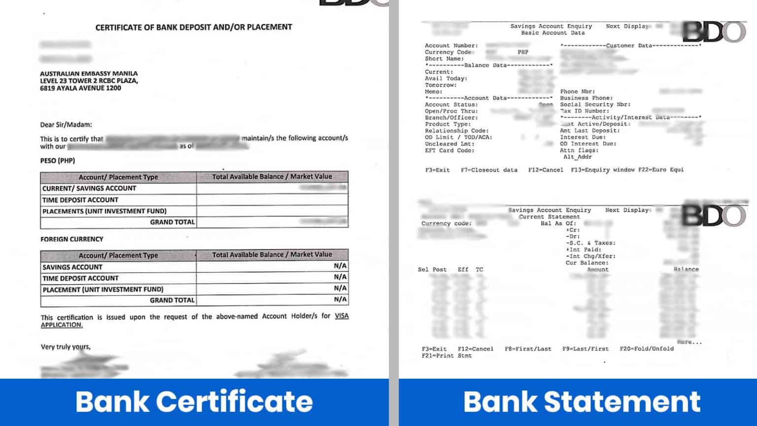 BANK CERTIFICATE vs BANK STATEMENT: What's the Difference? Which is ...