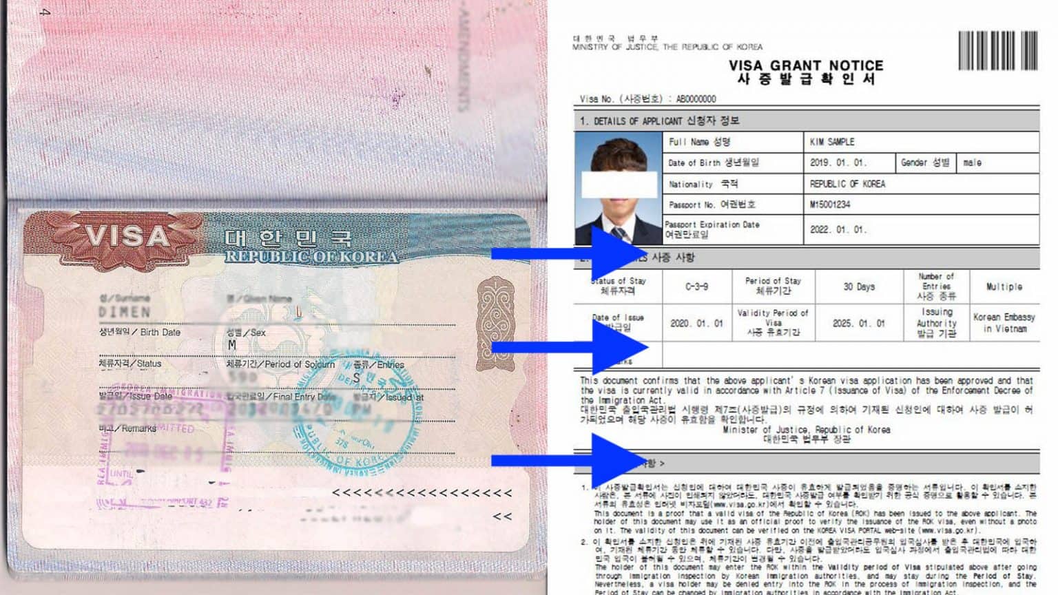 NO MORE STICKER: How to Download & Print KOREAN VISA GRANT NOTICE | The