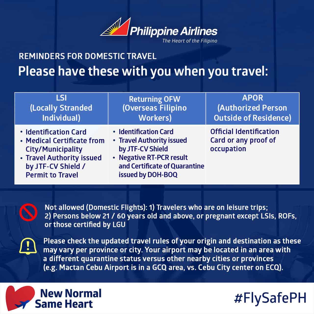philippine airlines singapore travel requirements