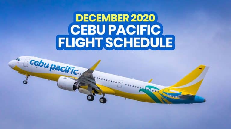 CEBU PACIFIC SCHEDULE: List of Operational Flights for DECEMBER 2020