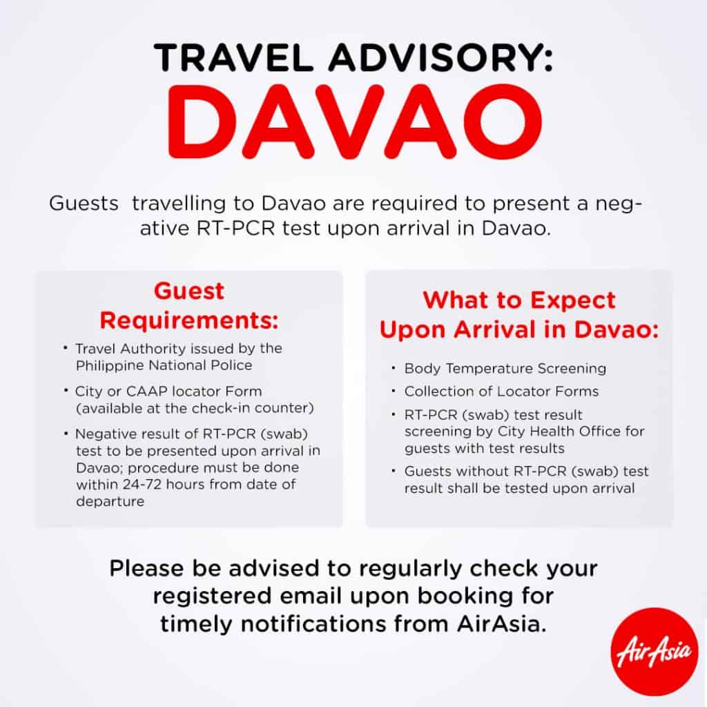 davao international airport travel tax