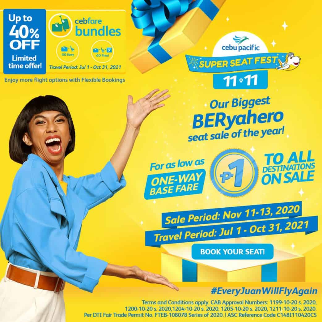 CEBU PACIFIC PROMO: 11.11 PISO SALE | The Poor Traveler Itinerary Blog