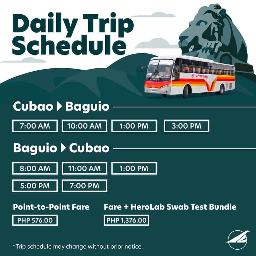 2021 Victory Liner Baguio Bus Schedule And Travel Requirements Manila And Olongapo The Poor 5320