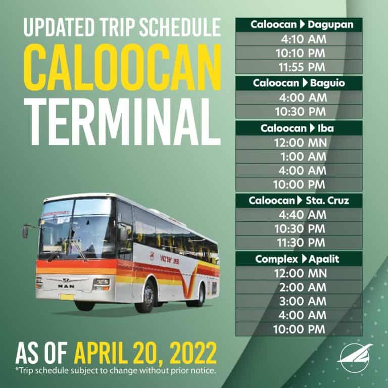 VICTORY LINER Bus Schedules for Manila, Baguio, Olongapo, Cagayan ...