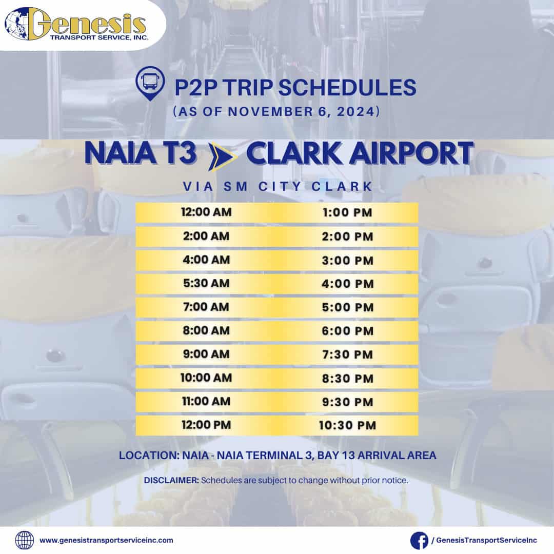 Genesis Bus NAIA to Clark Airport