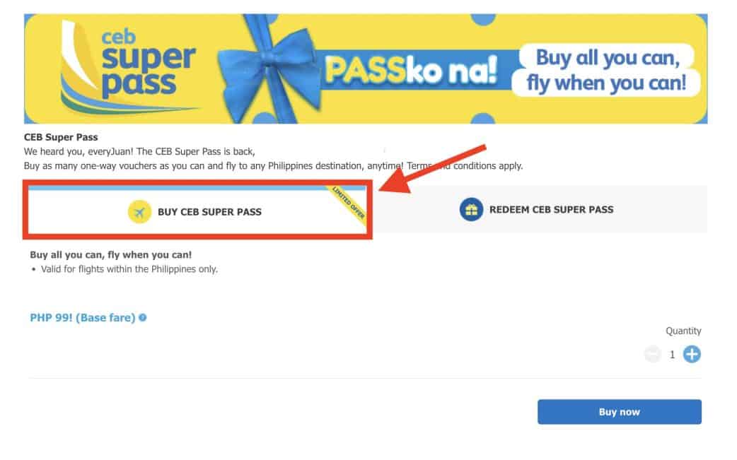 2024 CEB SUPER PASS for P99 How to Purchase & Redeem (Cebu Pacific