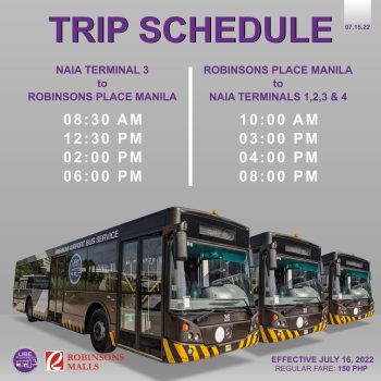 2022 UBE EXPRESS SCHEDULE For NAIA To Cubao, Santa Rosa & Robinsons ...