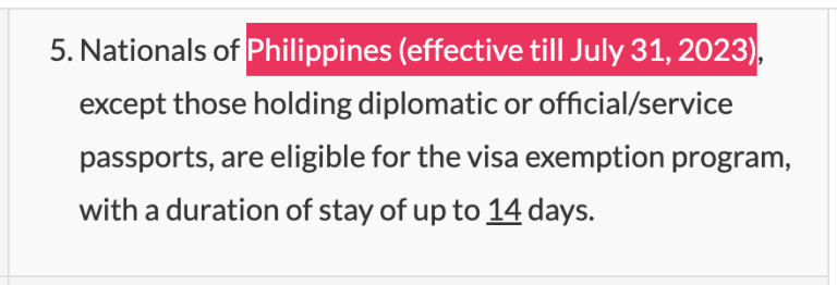 2023 TAIWAN TRAVEL REQUIREMENTS Still Visa Free For Filipinos   Taiwan Visa Free For Filipinos Announcement 768x262 