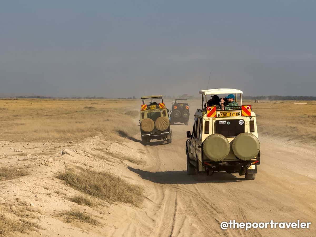 Kenya Amboseli National Park Dusty 4x4 Vehicle