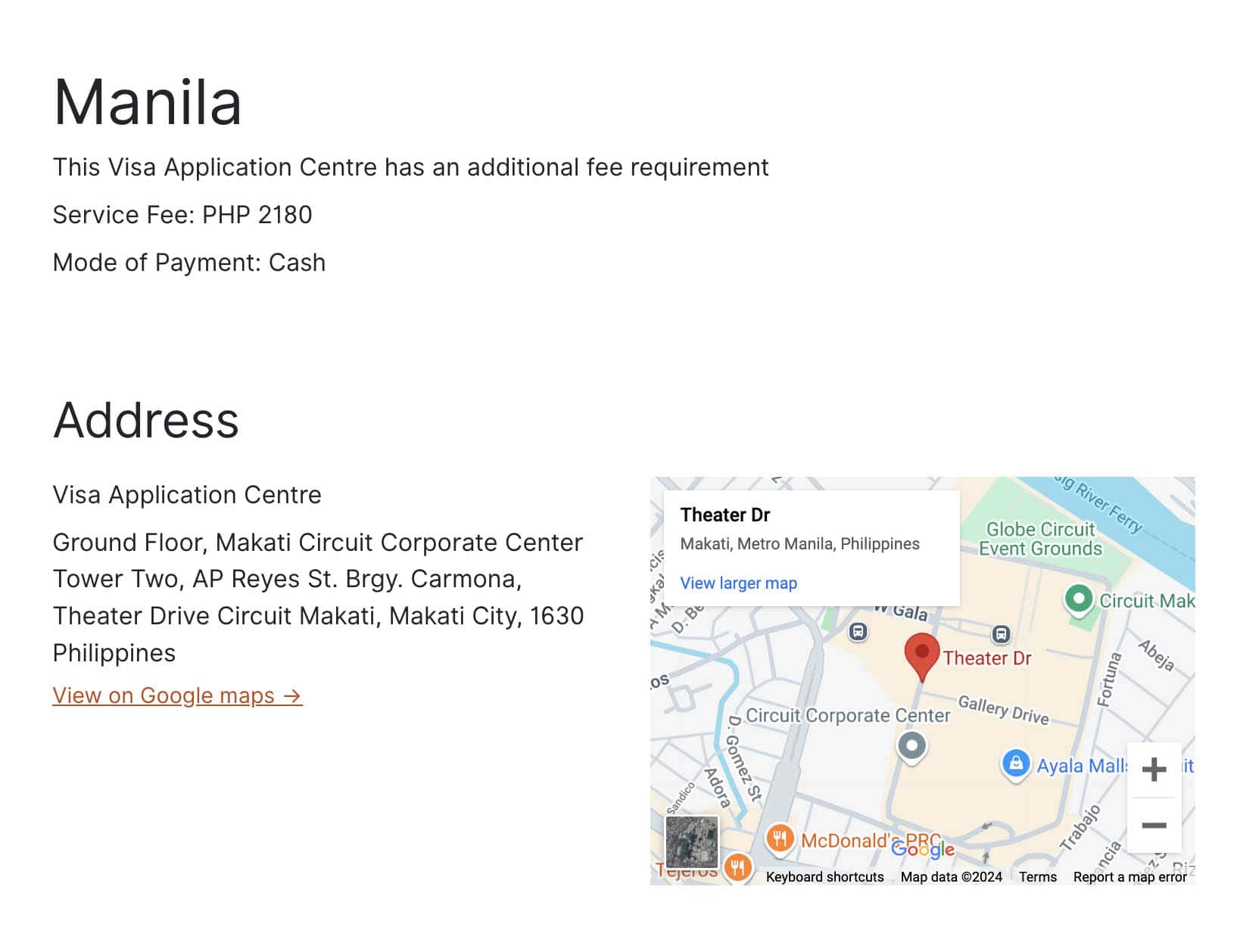 South Africa Visa Application Address