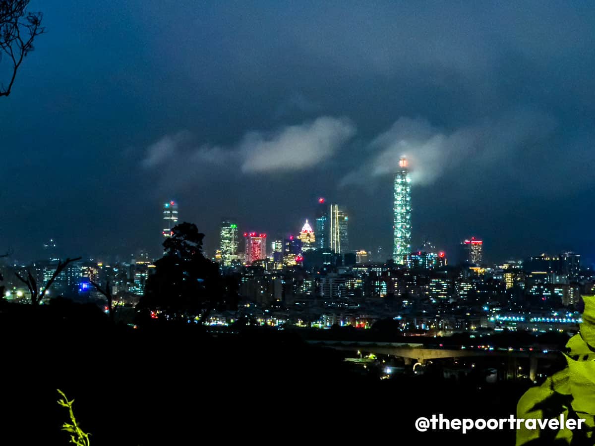 Jian Tan Shan Hiking Trail View of Taipei 101