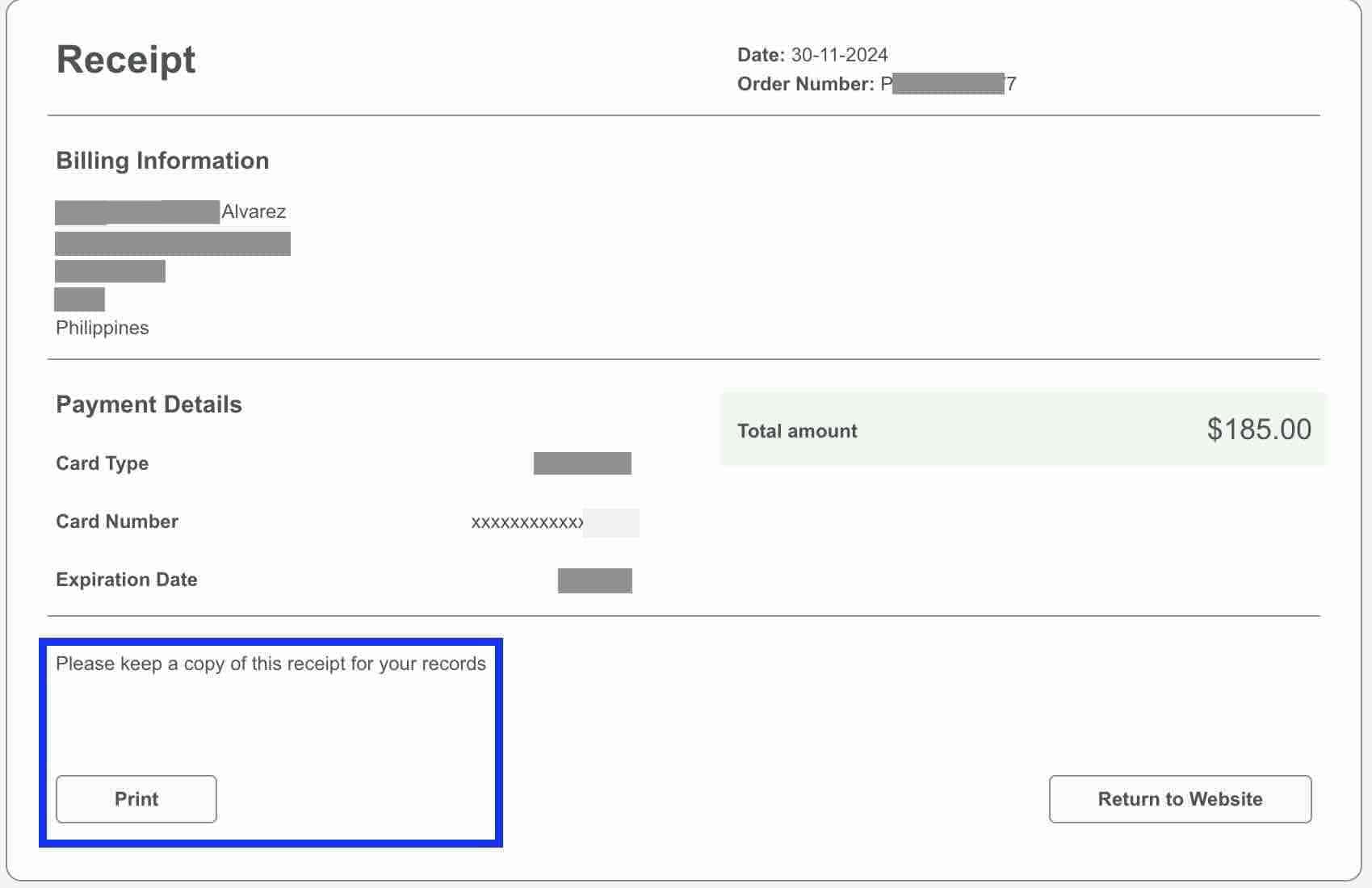 US-Visa-Payment-Receipt